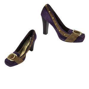 Naughty Monkey Heels Pumps Leather‎ Purple Pirate Witchcore Goblincore 8.5